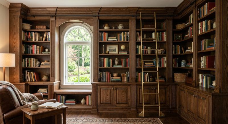 Built In Bookcase Installation in Woodbridge, VA