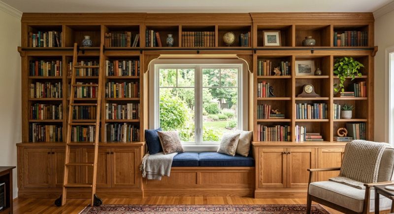 Built In Bookcase Installation in Charlotte, NC