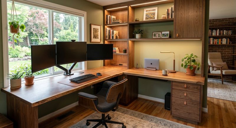 Built In Desk Installation in Durham, NC