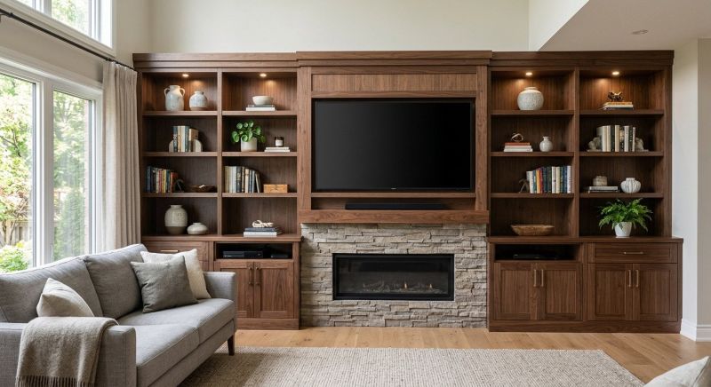 Built In Tv Cabinetry in Durham, NC