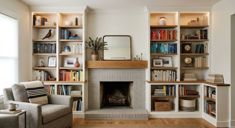 Fireplace Shelves Installation in Raleigh, NC