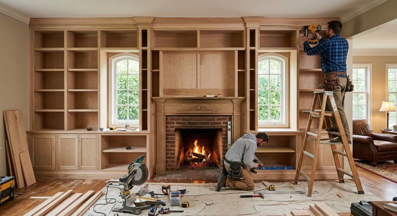 Fireplace Shelves Installation in Alexandria, VA